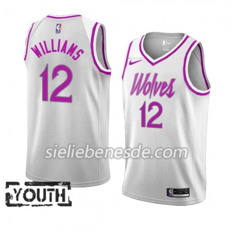 Kinder NBA Minnesota Timberwolves Trikot C. J. Williams 12 2018-19 Nike Weiß Swingman